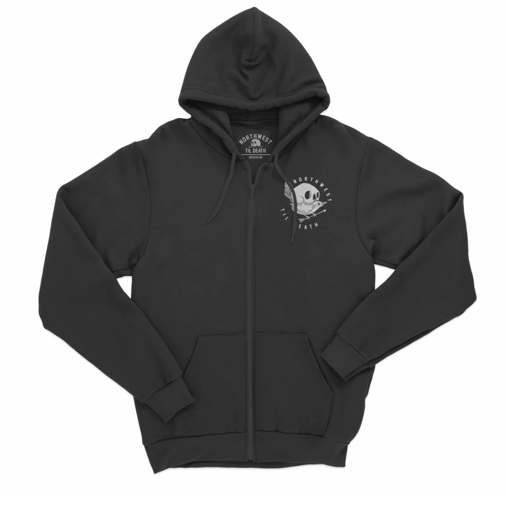 Independent  Men's Traveler Zip Up Hoodie Black True Size Medium.